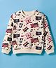 US Polo Assn Cotton Knit Full Sleeves Sweatshirt With Text Print - White