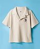 US Polo Assn Cotton Knit Half Sleeves Solid Polo T-Shirt - Beige