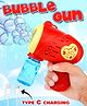 Fiddlerz Bubble Gun for Kids Rechargeable Automatic Bubble Machine with Lights & Bubble Liquid Fun Outdoor Bubble Shooter Toy (Multicolor)