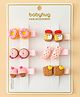 Babyhug Hair Clips With Doughnut & Candy Applique Pack of 6 - Multicolor
