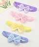 Babyhug Headbands With Bow Applique Pack of 4 - Multicolor