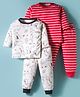 Kidi Wav Pack Of 2 Full Sleeves Animals Printed Coordinating Tee & Joggers Set - Multi Colour