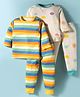 Kidi Wav Pack Of 2 Full Sleeves Striped Coordinating Tee & Joggers Set - Multi Colour