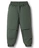 Kookie Kids Twill Woven Full Length Pleated Cut & Sew Jogger Fit Lounge Pant - Olive Green