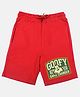 Wear Your Mind Knit Disney Mickey & Friends Featuring Goofy Printed Shorts - Red