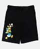 Wear Your Mind Cotton Knit Disney Mickey & Friends Featuring Characters Printed Shorts - Black