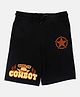 Wear Your Mind Cotton Disney Toy Story Featuring Typography Printed Shorts - Black