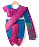 Bhartiya Paridhan Silk Woven Half Sleeves Saree - Blue & Pink