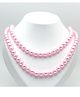 Aabacus Dual Layered Beads Embellished Adjustable Necklace - Light Pink