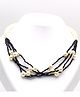 Aabacus Pearls Embellished & Beaded Layered Necklace - Black