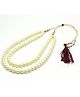 Aabacus Pearls Embellished Adjustable Layered Necklace - Off White