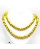 Aabacus Beads Detailed Dual Layered Adjustable Necklace - Mustard Yellow