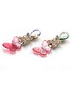 Aabacus Diwali Theme Butterfly & Stone Detailed Hair Clips - Red