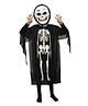 Itsmycostume Halloween Theme Lycra Full Sleeves Skeleton Costume Set - Black