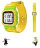 Spiky Colour Blocked With LED Lights & Multi Functional Digital Sports Watch - Yellow