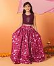 Fashion Dream Chanderi Woven Sleeveless Floral Embroidered Lehenga Choli With Dupatta Set - Purple