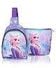 Echo Boomers Frozen Printed Crossbody Backpack with Matching Pouch Purple, Height 6.7 inches