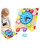 Sanjary Wooden Gear Clock Toy Building Blocks for Gift Learning Educational Rotating Development Toy for Kids Color Design May Vary