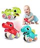 Sanjary Push & Go Dinosaur Cars Toy for Toddlers, Friction Powered Dino Cars, Mini Pull Back Cars Vehicle, Montessori Educational color design may vary
