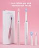 Sanjary Electric Toothbrush with multiple brush heads and USB charging. It's designed for deep cleaning using high-frequency vibrations for kids color design may vary