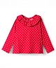 Babyhug 100% Cotton Knit Full Sleeves T-Shirt With Heart Print - Red