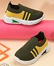 TOMSY CHOICE Mesh Detailed & Colour Blocked Slip On Shoes  - Yellow