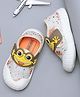 TOMSY CHOICE Frog Applique Detail & Stars Designed Velcro Closure Shoes - White