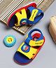TOMSY CHOICE Balloon Patch Detailed Velcro Closure Sandals - Yellow & Blue