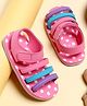 TOMSY CHOICE Polka Dots Printed Velcro Closure Sandals - Pink