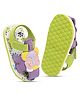 TOMSY CHOICE Animal Face Patch Detailed Velcro Closure Sandals - Green