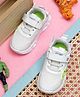TOMSY CHOICE Abstract Designed Velcro Closure LED Shoes - White