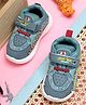 TOMSY CHOICE Typography Printed Velcro Closure Shoes - Blue