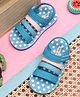TOMSY CHOICE Polka Dots Printed Velcro Closure Sandals - Blue