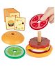 Eduspark Wooden Burger Stacking Toy Kids Educational Pretend Play Toy set for Kids