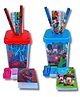 IncyWincy Stationery Set with Pencil Stand for Boys Includes 2 Pencils, Scale, Mini Diary, Eraser & Sharpener (Pack of 2)