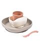Beaba Silicone Meal Set (4 Pcs) Terracotta,Gazelle - 4m+