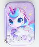 Unicorn Pencil Pouch for Kids  Purple| Spacious Zippered Stationery Organizer with Mesh Pocket & Elastic| School Pencil Holders for Boys & Girls