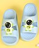 Yellow Bee Astronaut 3D Applique Detailed Sliders - Blue