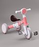 TurboTrek 3in1 Kids Tricycle with Music & Lights|Convertible to Balance Bike| Futuristic Design| Plug & Play Design| Comfortable Seat| Non-slip Pedals & Wheel| Durable & Sturdy Frame - Pink