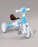 TurboTrek 3in1 Kids Tricycle with Music & Lights|Convertible to Balance Bike| Futuristic Design| Plug & Play Design| Comfortable Seat| Non-slip Pedals & Wheel| Durable & Sturdy Frame - Light Blue