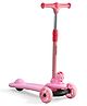Kids 3 Wheel Kick Scooter with LED Wheels & Music - Pink| Adjustable Height| Lean-to-Steer| Toy for 3 to 10 Yrs Boys & Girls| Sport Gift| Physical Activity| Easy to Assemble