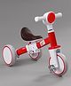 TurboTrek 3in1 Kids Tricycle with Music & Lights|Convertible to Balance Bike| Futuristic Design| Plug & Play Design| Comfortable Seat| Non-slip Pedals & Wheel| Durable & Sturdy Frame - Red