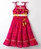 Saka Designs Cotton Woven Sleeveless Printed Lehenga Choli Set - Red