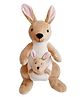 CuddleNest Plush Toy Kangaroo With Her Baby (Joey) in Pouch, Height 36 cm