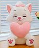 CuddleNest Adorable White Cat Plush Toy, Height 35 cm