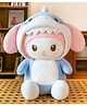 CuddleNest Adorable Shark Bunny Hybrid Plush Featuring Soft Pastel Colors, Height 40 cm