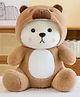 CuddleNest Removable Hoodie Panda Teddy Bear, Height 25 cm