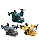 New Pinch  Friction osprey  Mini Army plane Unbreakable Toy with Moving Pilot and Propeller, Aircraft Toys for Kids, random color dispatch (pack of 3)
