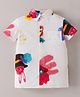 Mark & Mia Cotton Half Sleeves Printed Shirt - White