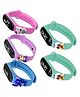 FunBlast Set Of 5 Cartoon Design Digital Watches -Multi Color